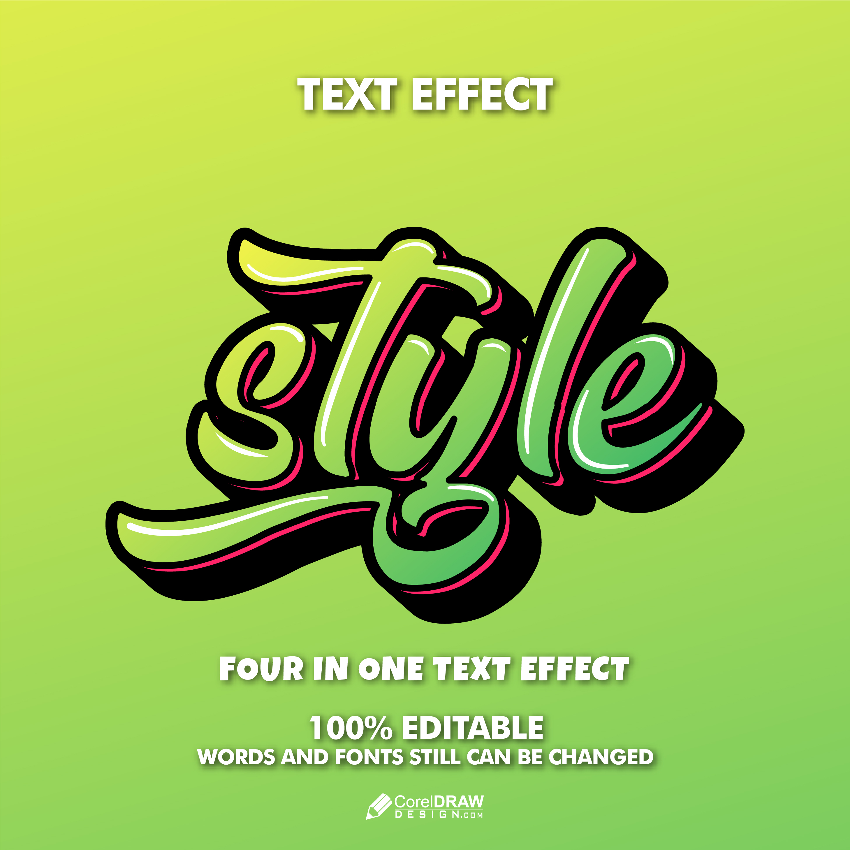 Download Abstract Dope Funky Vector Illustrator Text Effect CorelDraw 