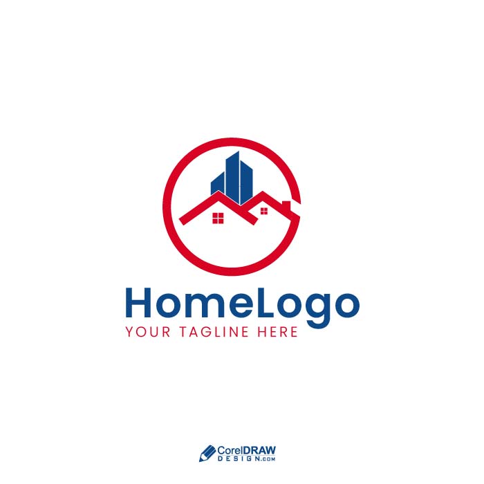 Abstract Duotone Property Home Logo Vector Template