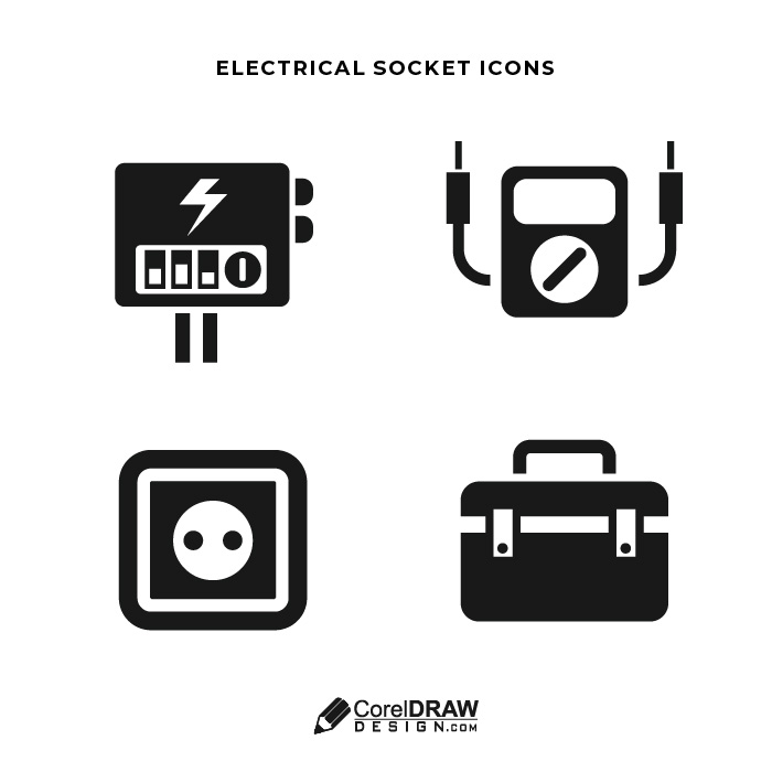 Abstract Electrical Socket Icon Vector