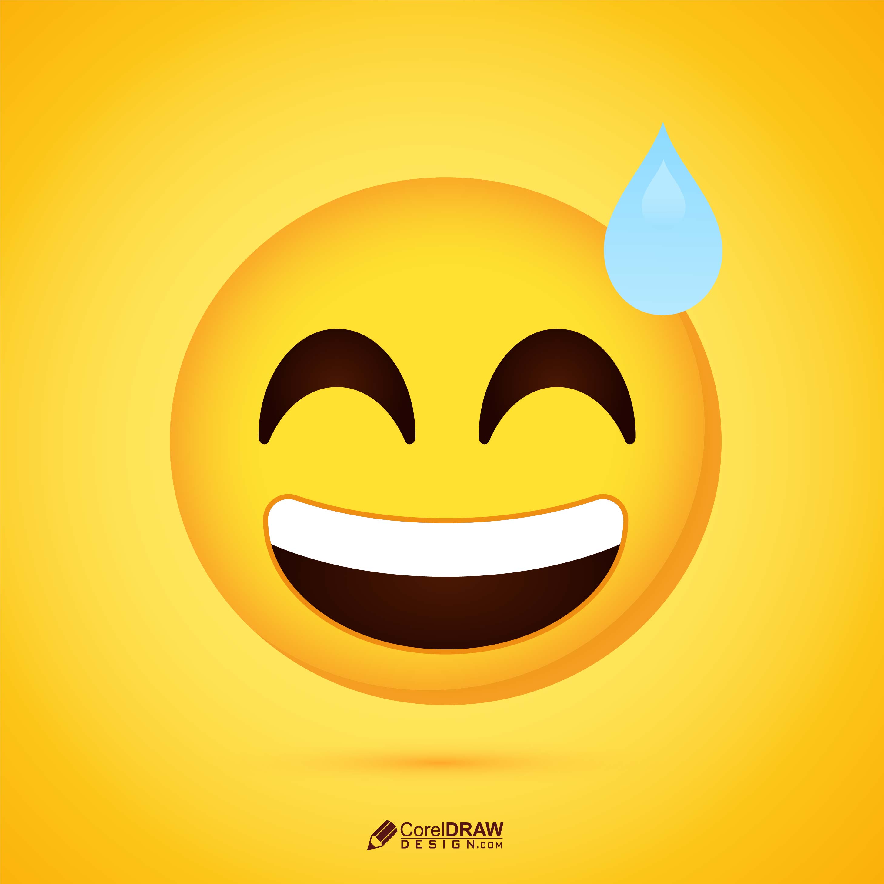 Abstract Funny Smiling Emoji Vector