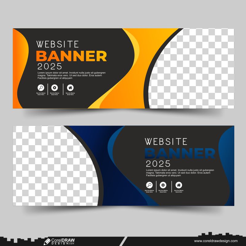 Abstract geometric Website Banner Design download