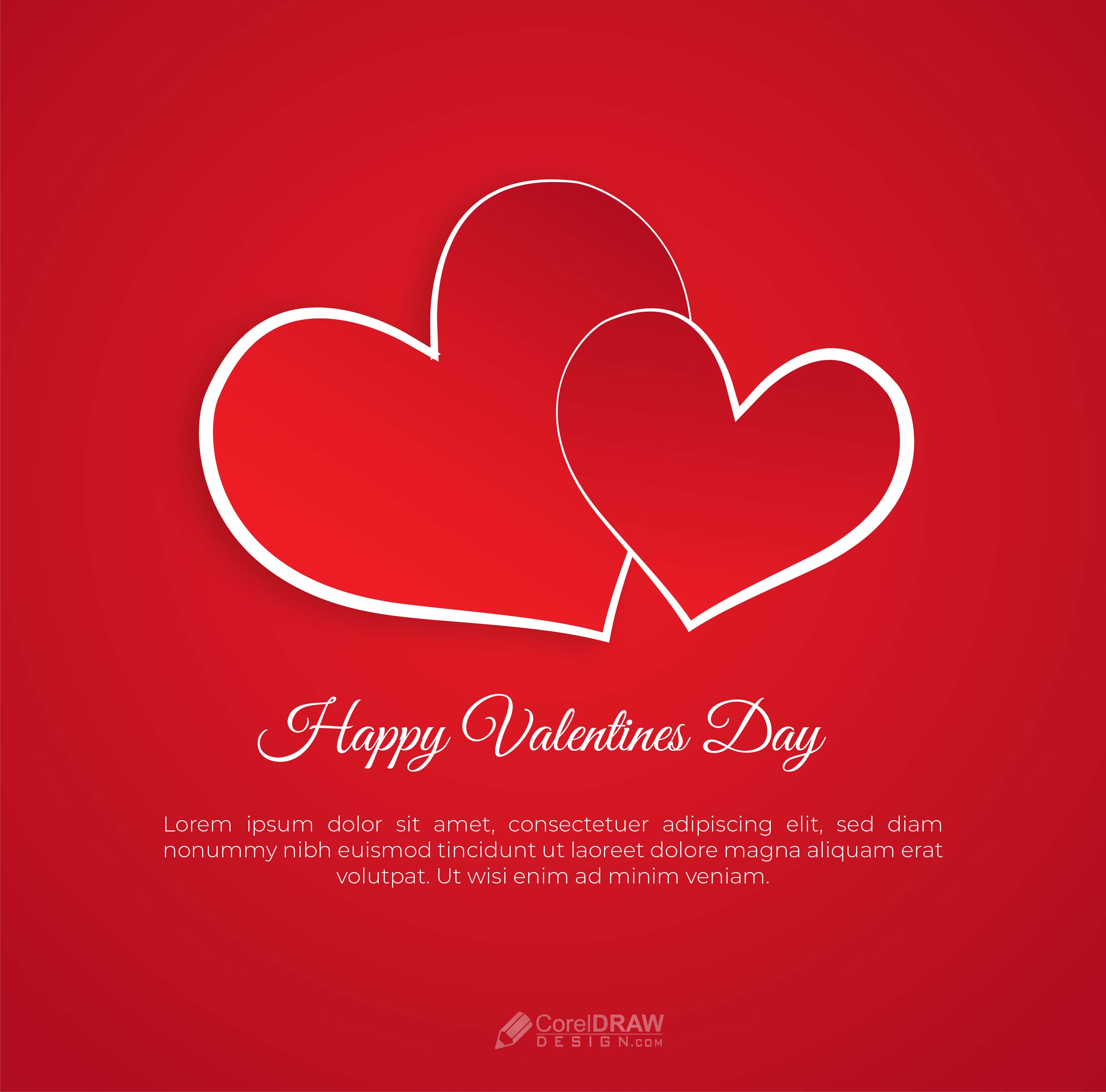 Abstract Heart Valentines Day Vector Story Background