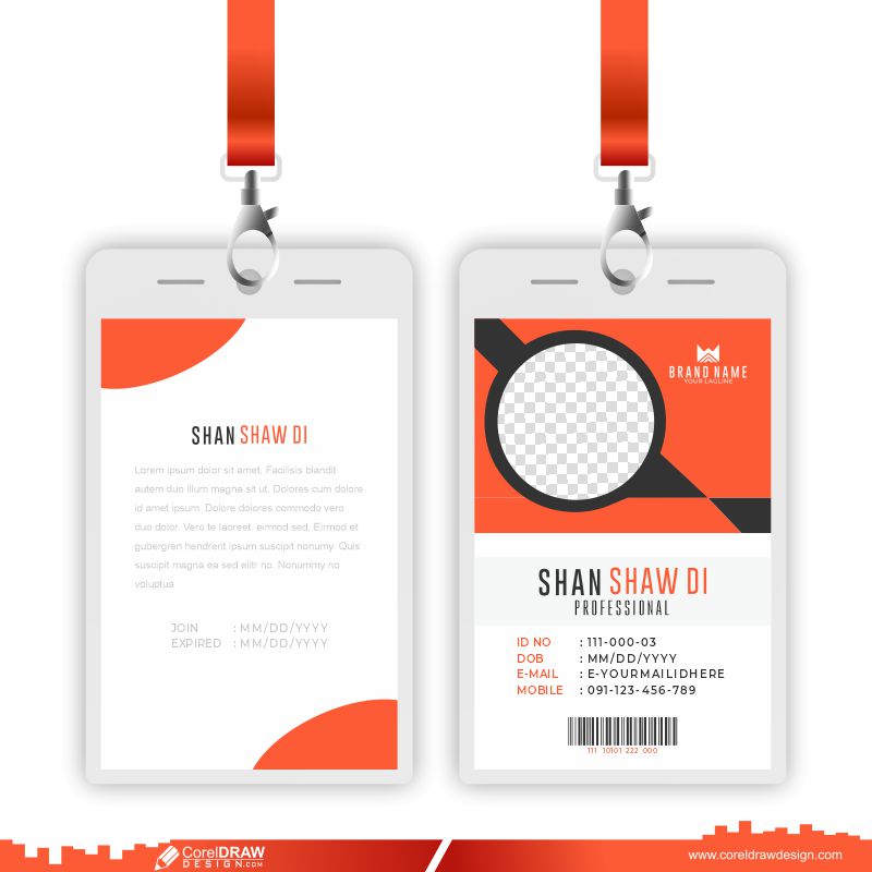 Abstract Id Cards Template Free Vector