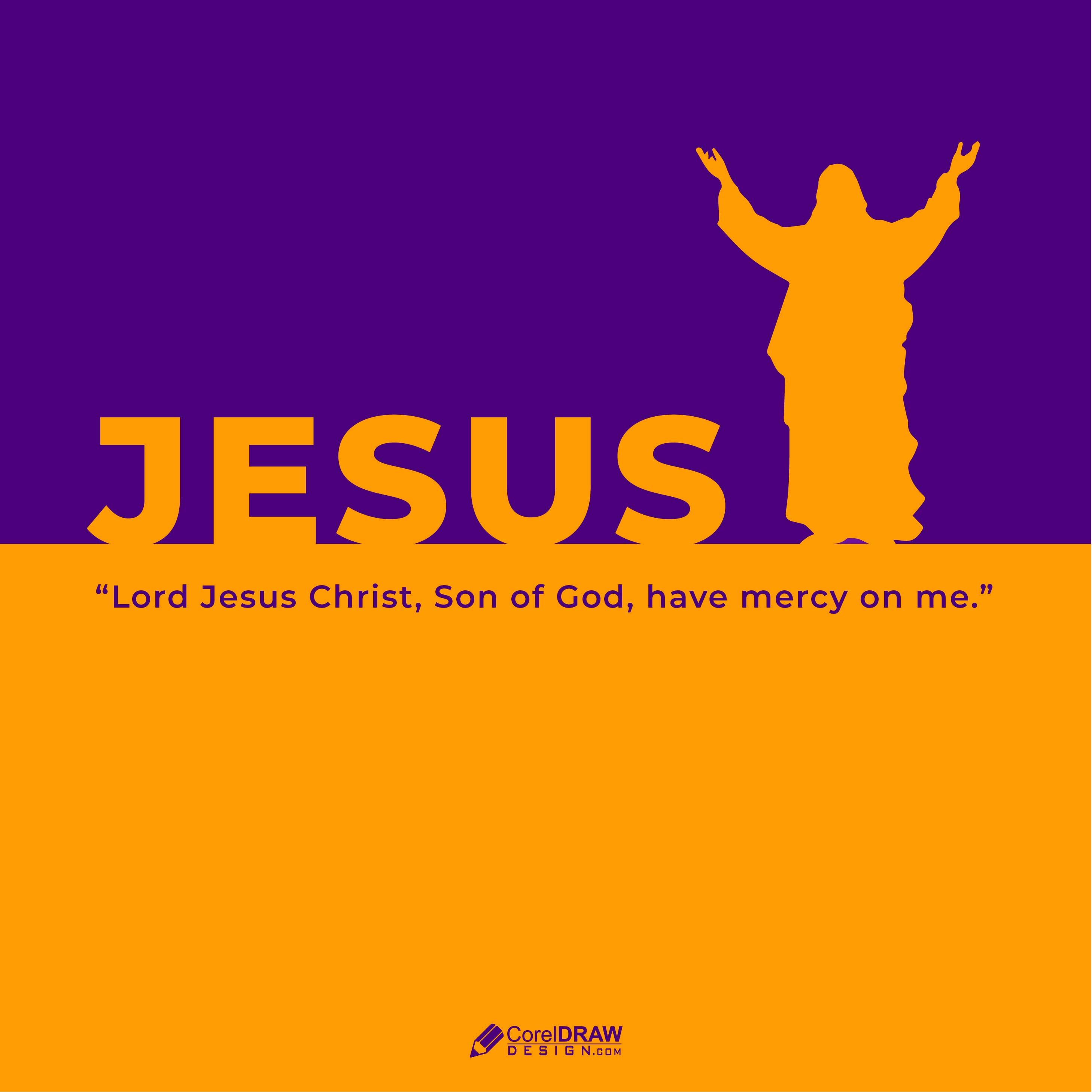 Abstract Jesus Blessings prayer vector