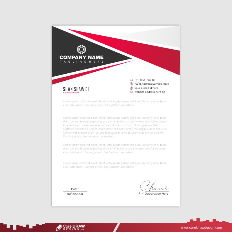 Abstract Letterhead Modern Design Templates Design