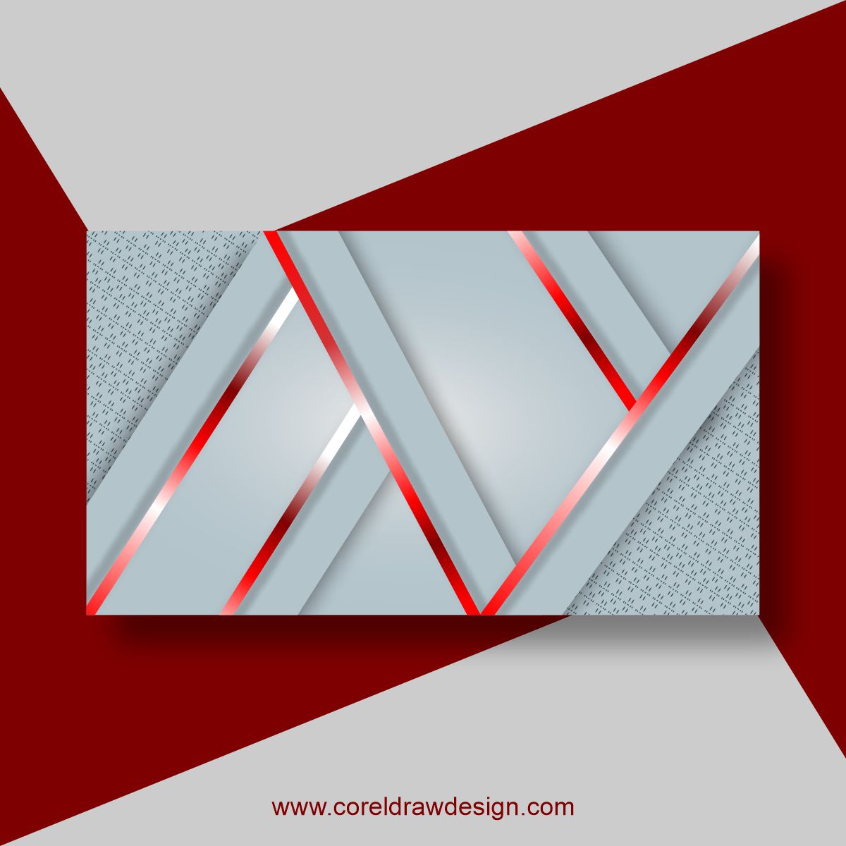 Abstract Lines Background With Red Geometric Shapes