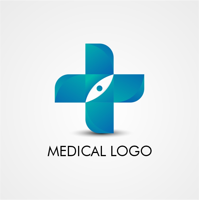 Abstract medical hospital logo vector free