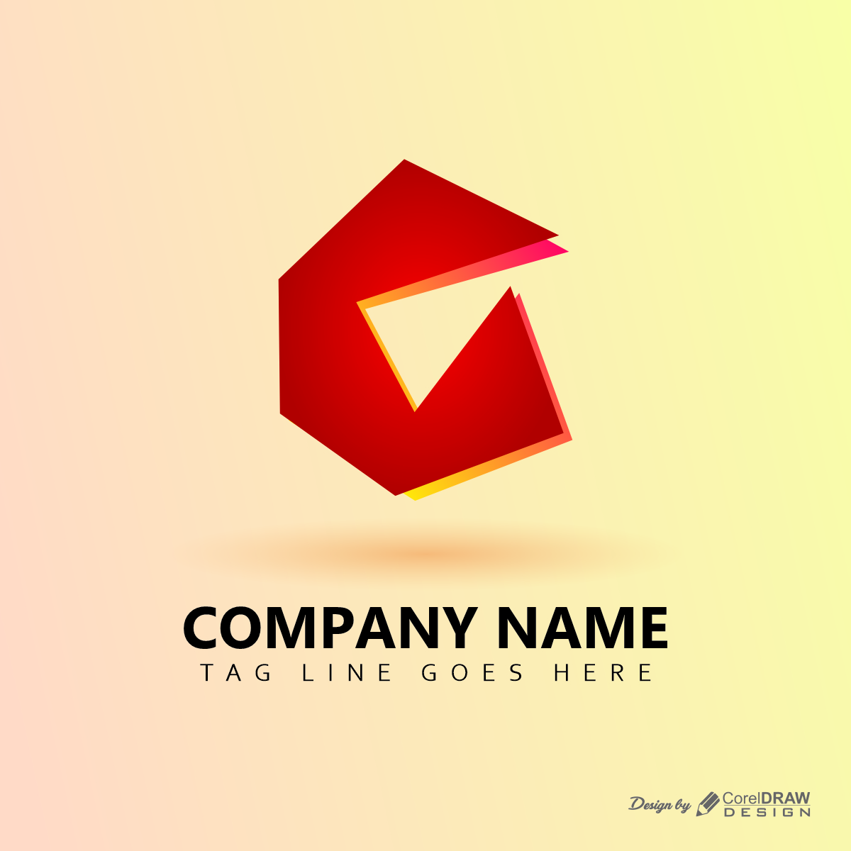 Abstract Modern Red Logo Design Template