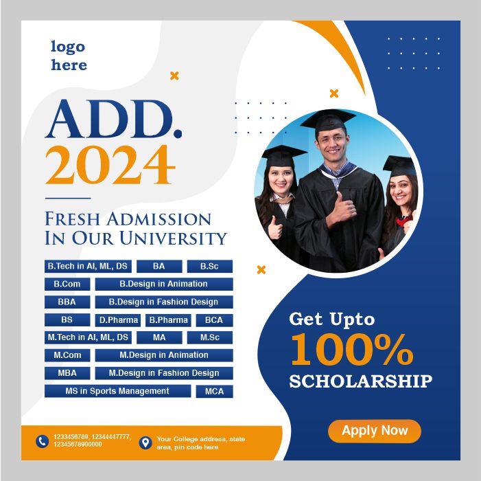 Abstract modern scholarship test banner vector free