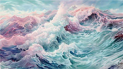 abstract pastel color ocean big and small waves high quality background royalty free image 