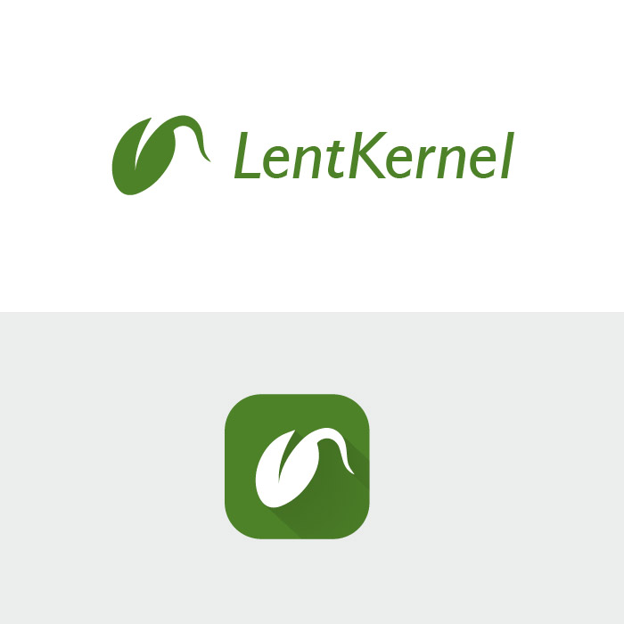 Abstract plant seedling seed lentils kernal logo vector