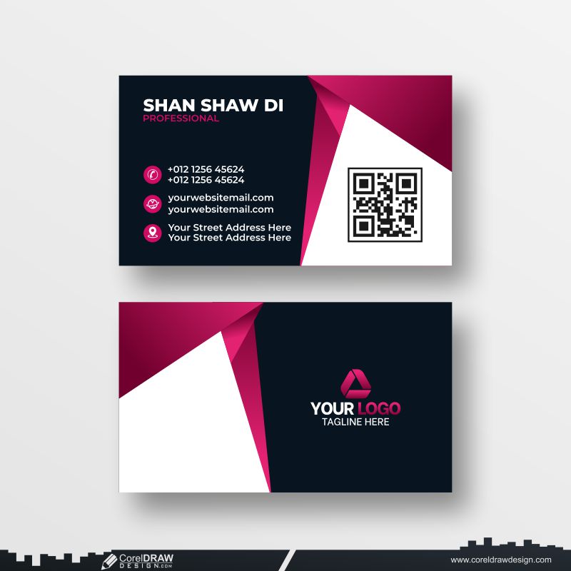 abstract premium business card design 