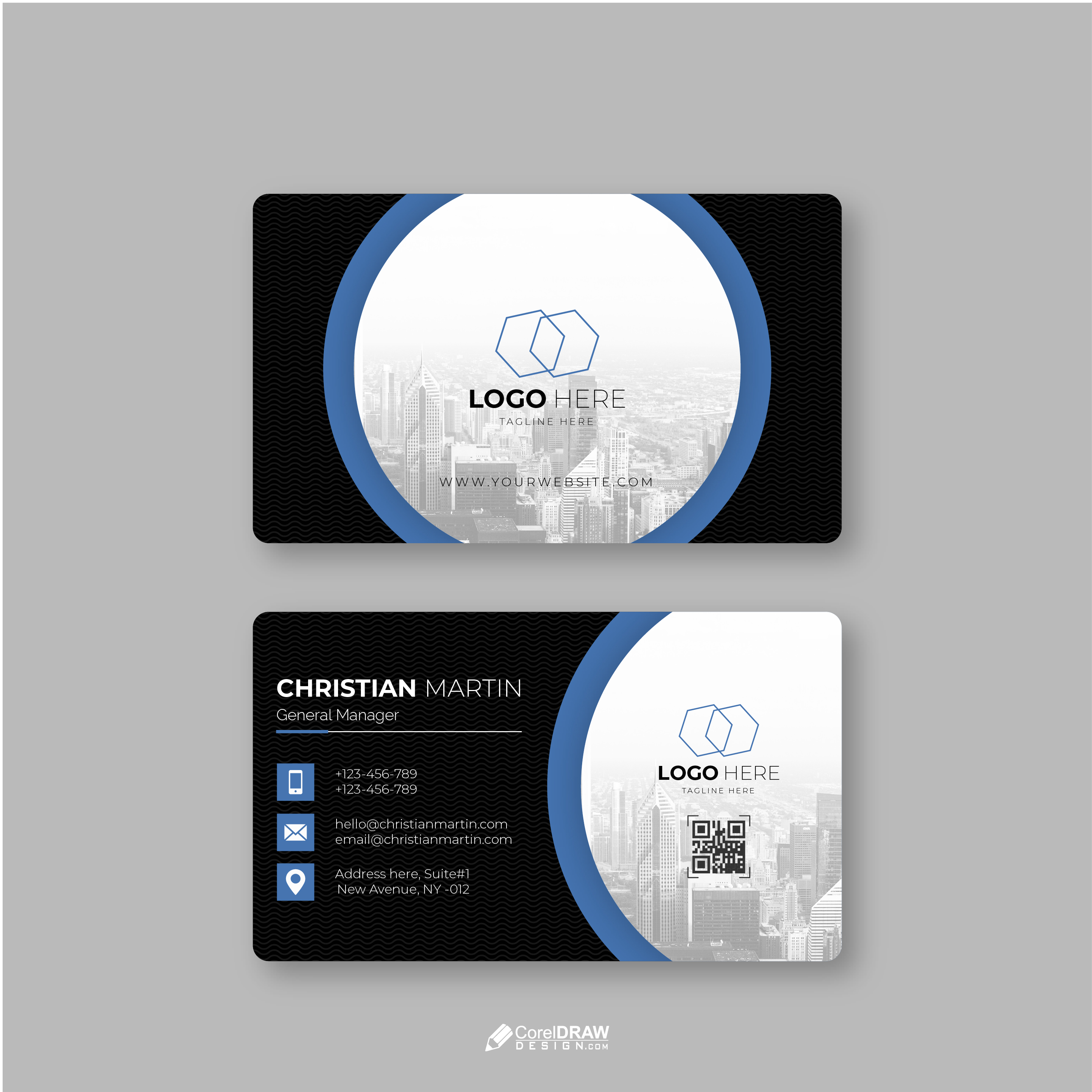 Abstract Professional  Corporate Company Business Card