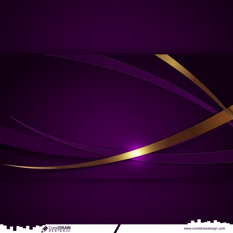 Download abstract Purple and golden curved lines background Premium ...