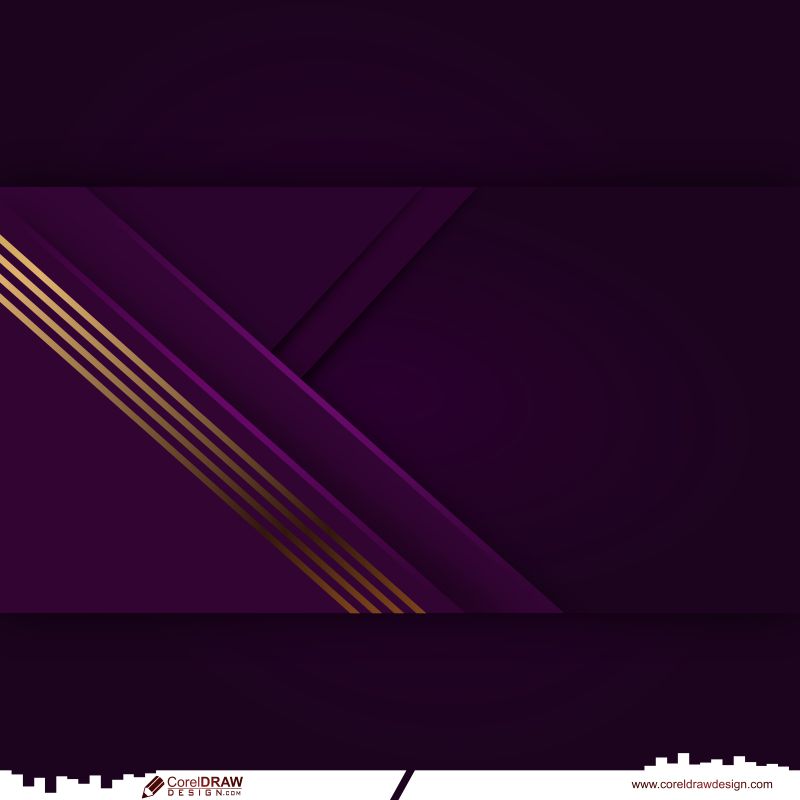 abstract purple background & golden line Premium Vector download