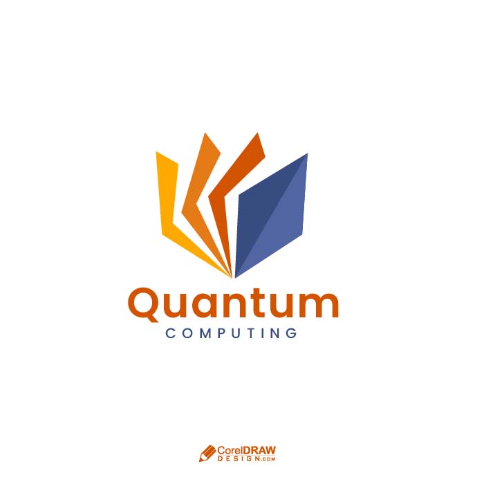Abstract Quantum Computing Colorful Logo Vector