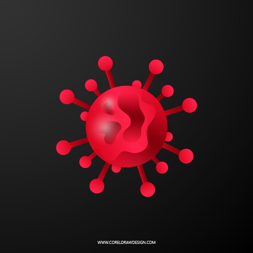 Abstract Red Virus Vector