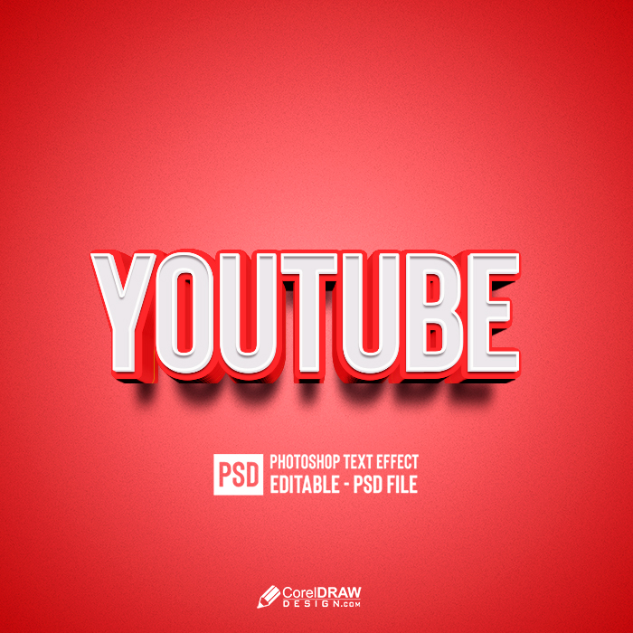 Abstract Red Youtube Text Effect