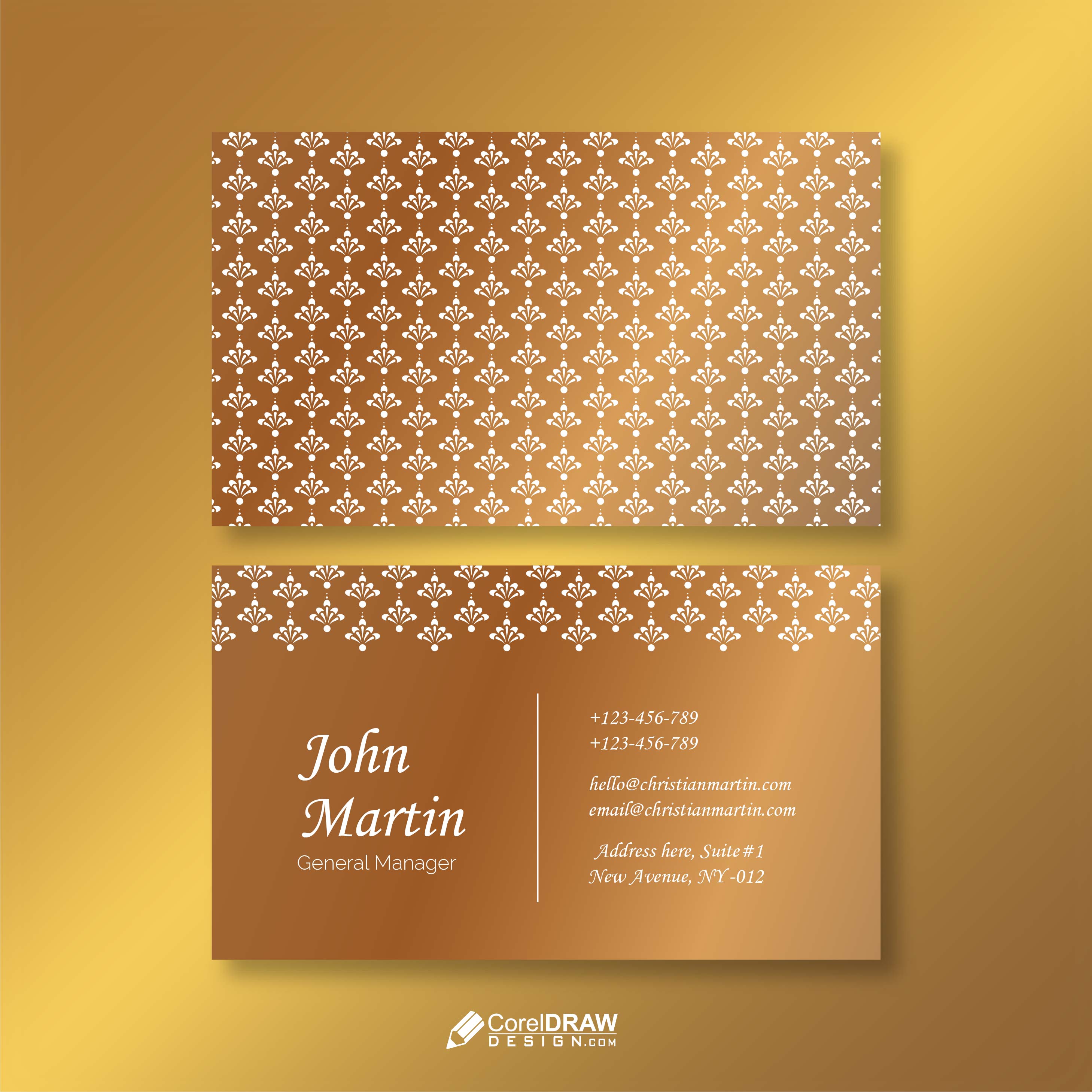 Abstract Royal Luxury Business Card Vector