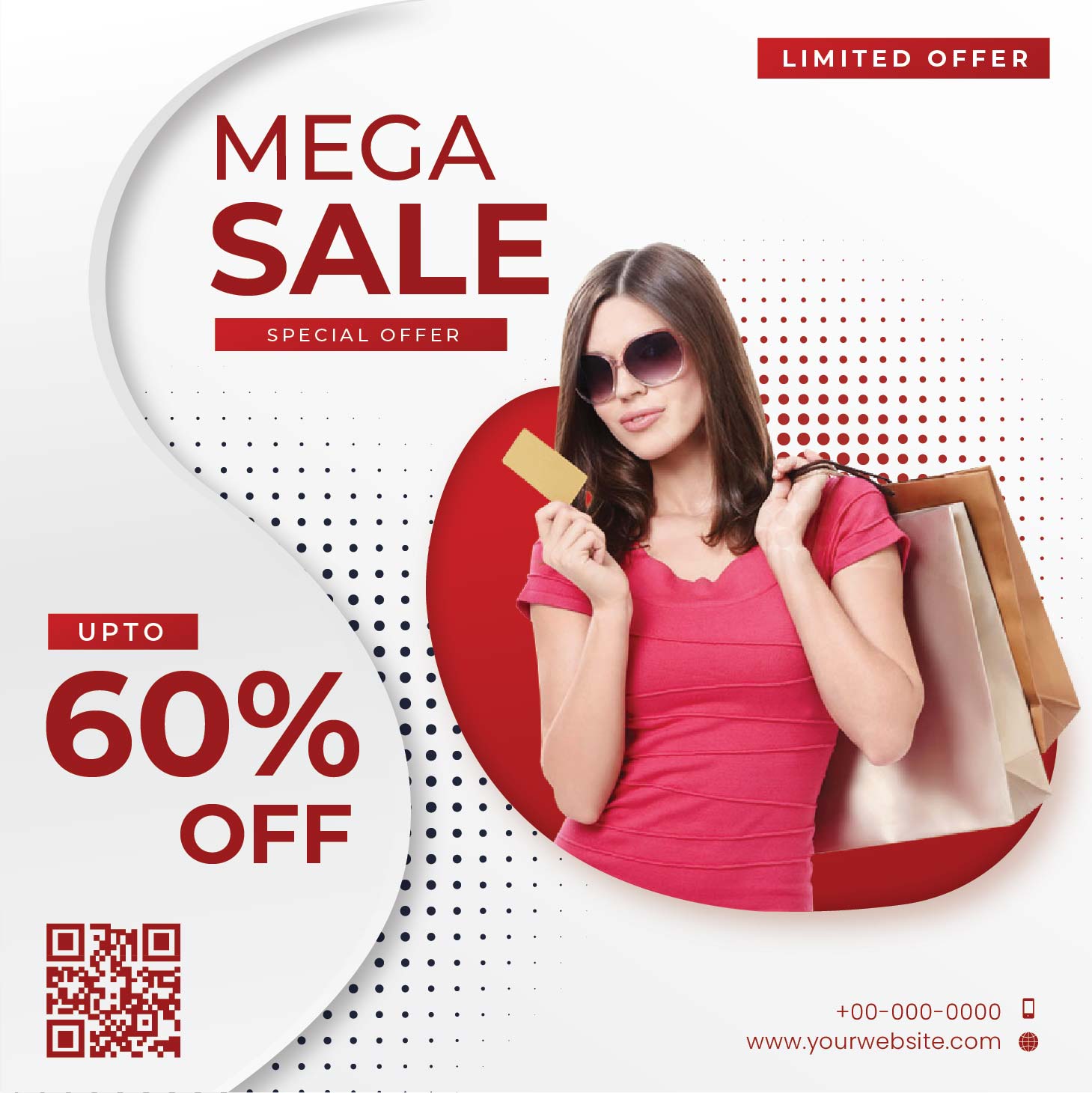 Abstract sale shopping concept elegant poster template vector