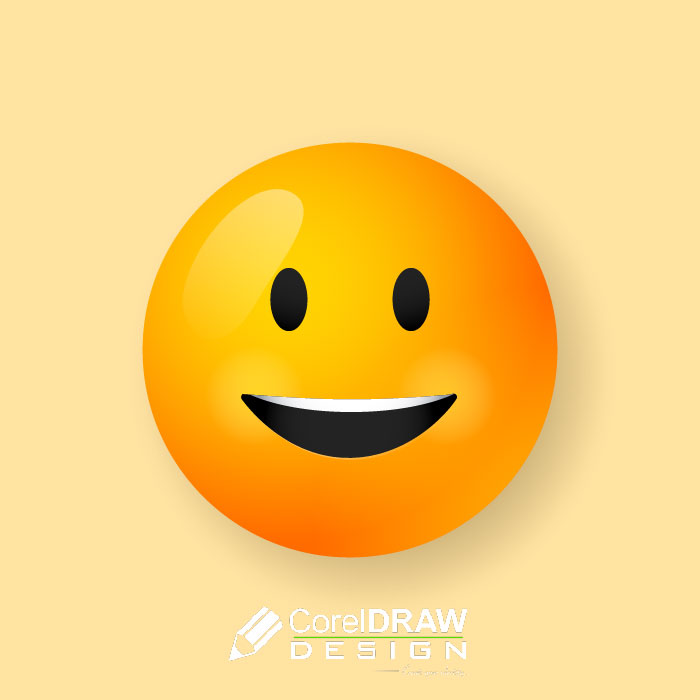 Abstract smiling emoji vector free