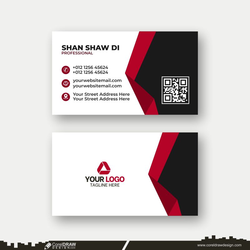 abstract type business card design download