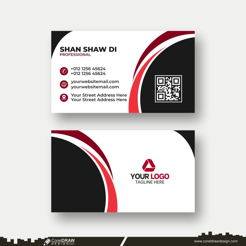 abstract type business card design download