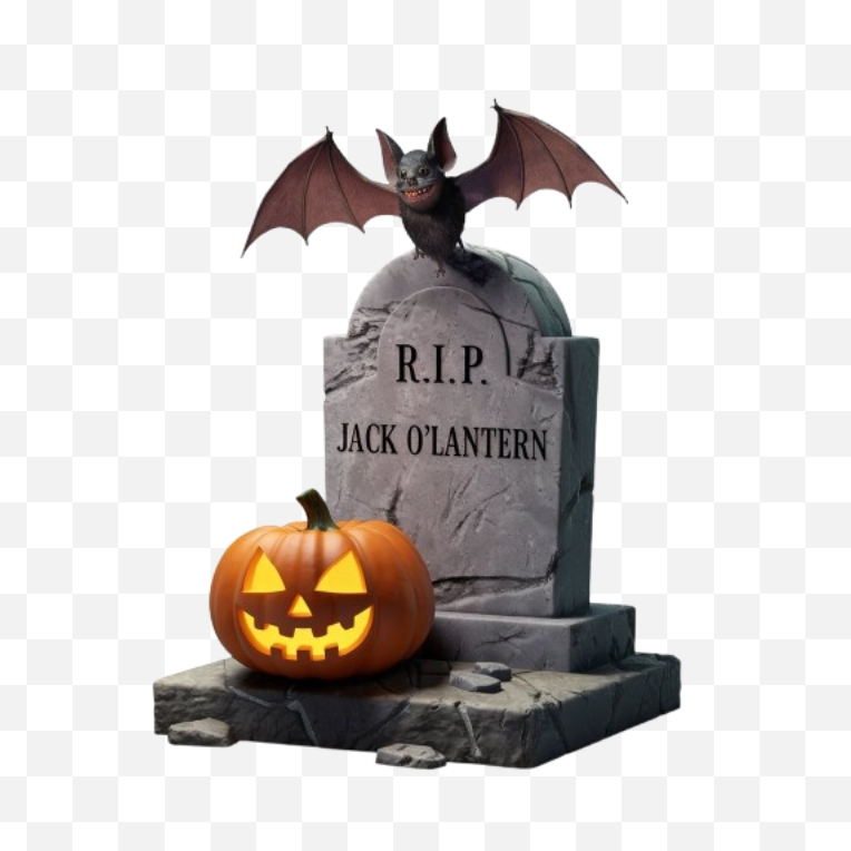 Ai Generated 3d Render Png Of Grave With a Bat On Top Of Grave High Quality Png Download For Free