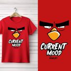 Angry Bird cloths design vector, angry bird face design