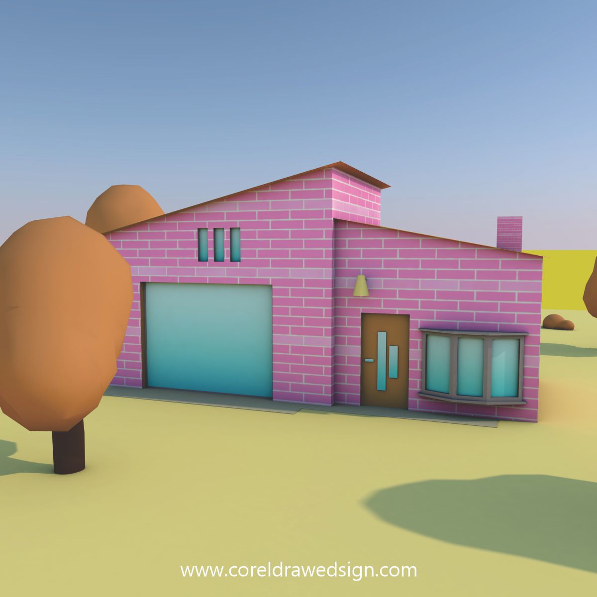 Download Animated House Background with tree or grass | CorelDraw Design  (Download Free CDR, Vector, Stock Images, Tutorials, Tips & Tricks)