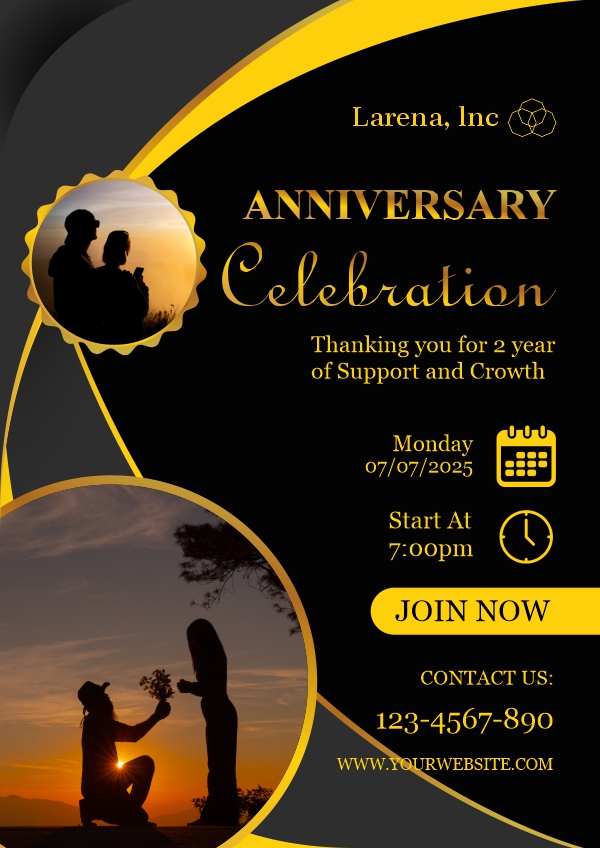 Anniversary Celebration poster design download for free