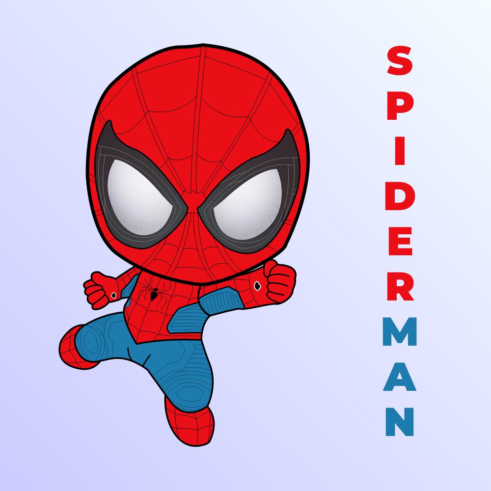 Baby Spider Man vector art, superman, free vector design in CorelDrawDesign