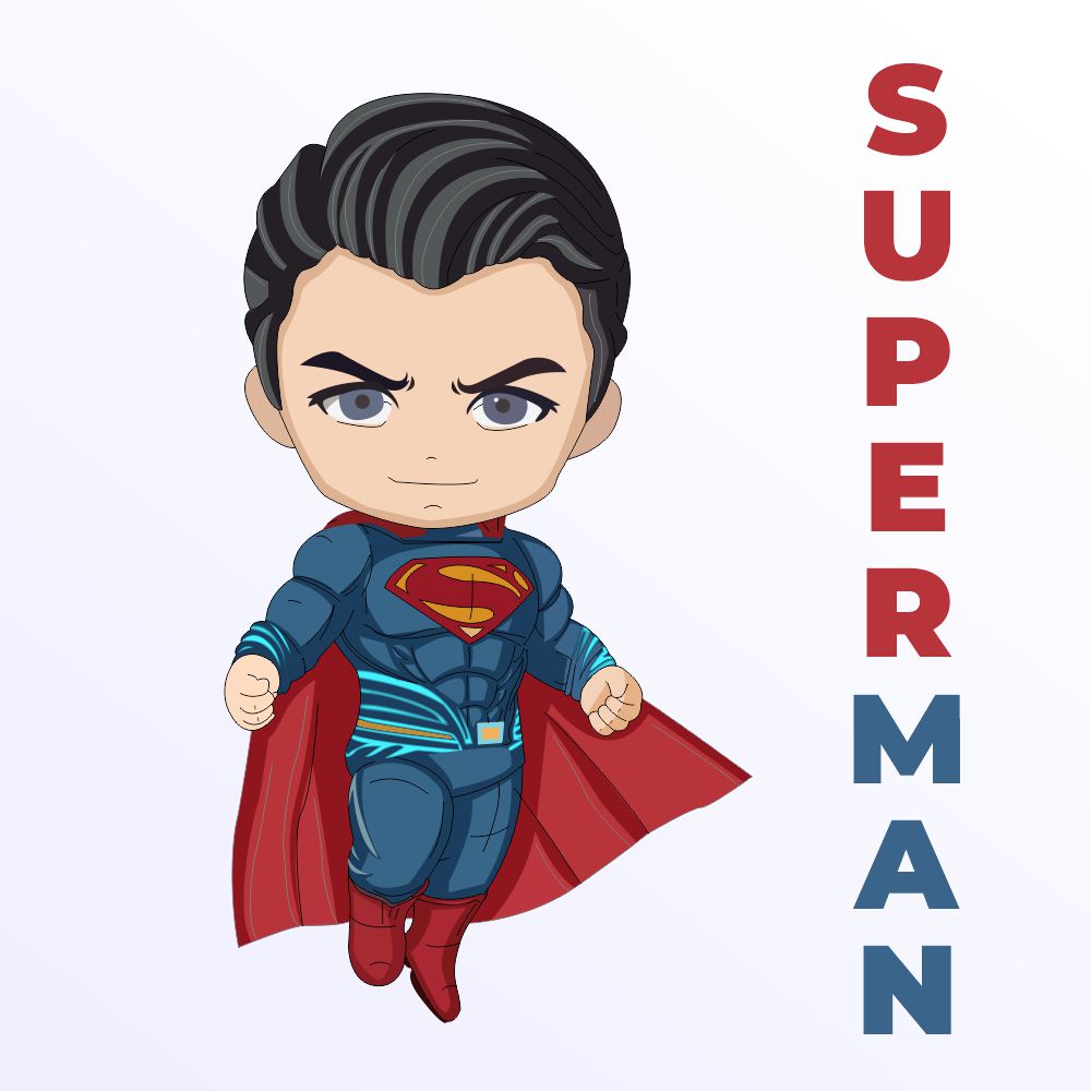 Baby Superman vector art, flying superman, free vector design in CorelDrawDesign