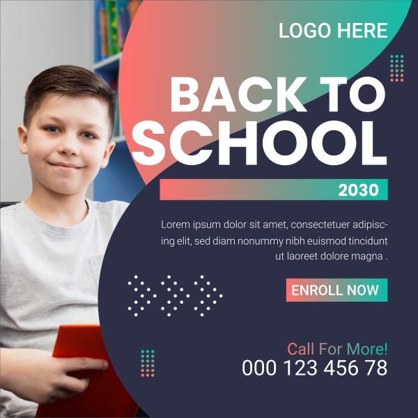 Back To School poster design CDR  file download for free