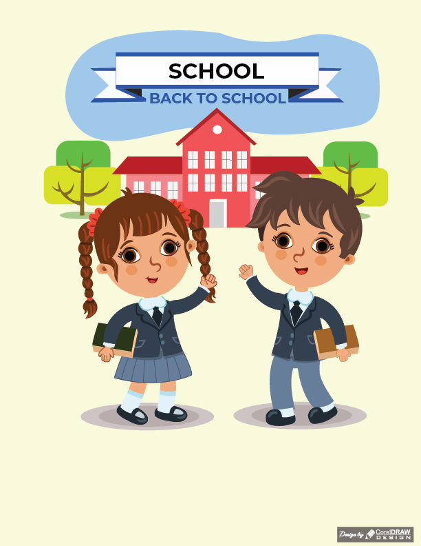 Back To School Poster Illustration Vector Free