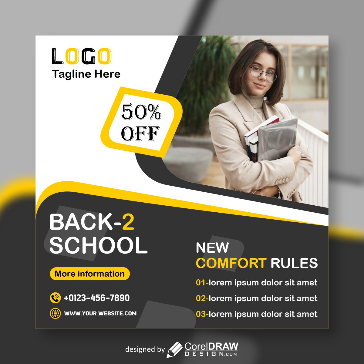 Back To School poster vector design for free