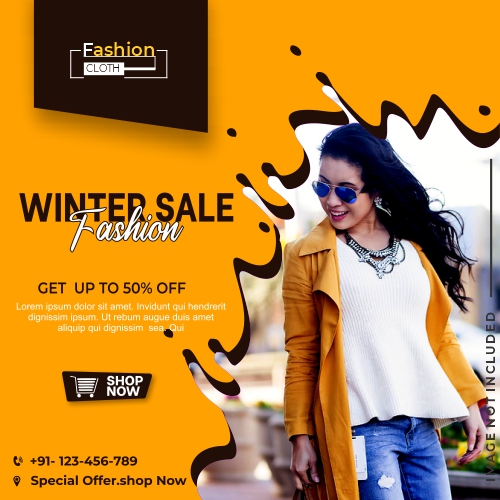 Banner Template With Winter Sales Free Vector Design