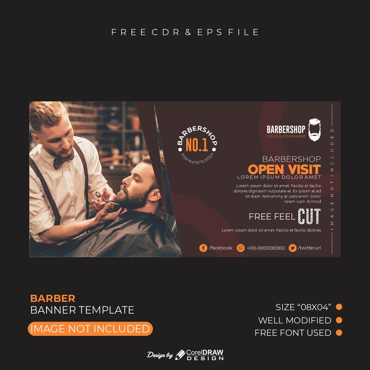 Download Barber Shop Banner Template | CorelDraw Design (Download Free CDR,  Vector, Stock Images, Tutorials, Tips & Tricks)