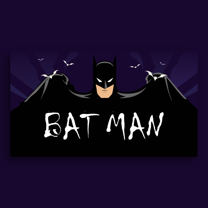 Batm Man Open Wing Vector illustration CDR Download For Free