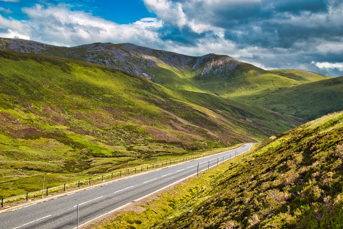 Beautiful Carnigorms Scotland Travel traveller 4K Stock Image