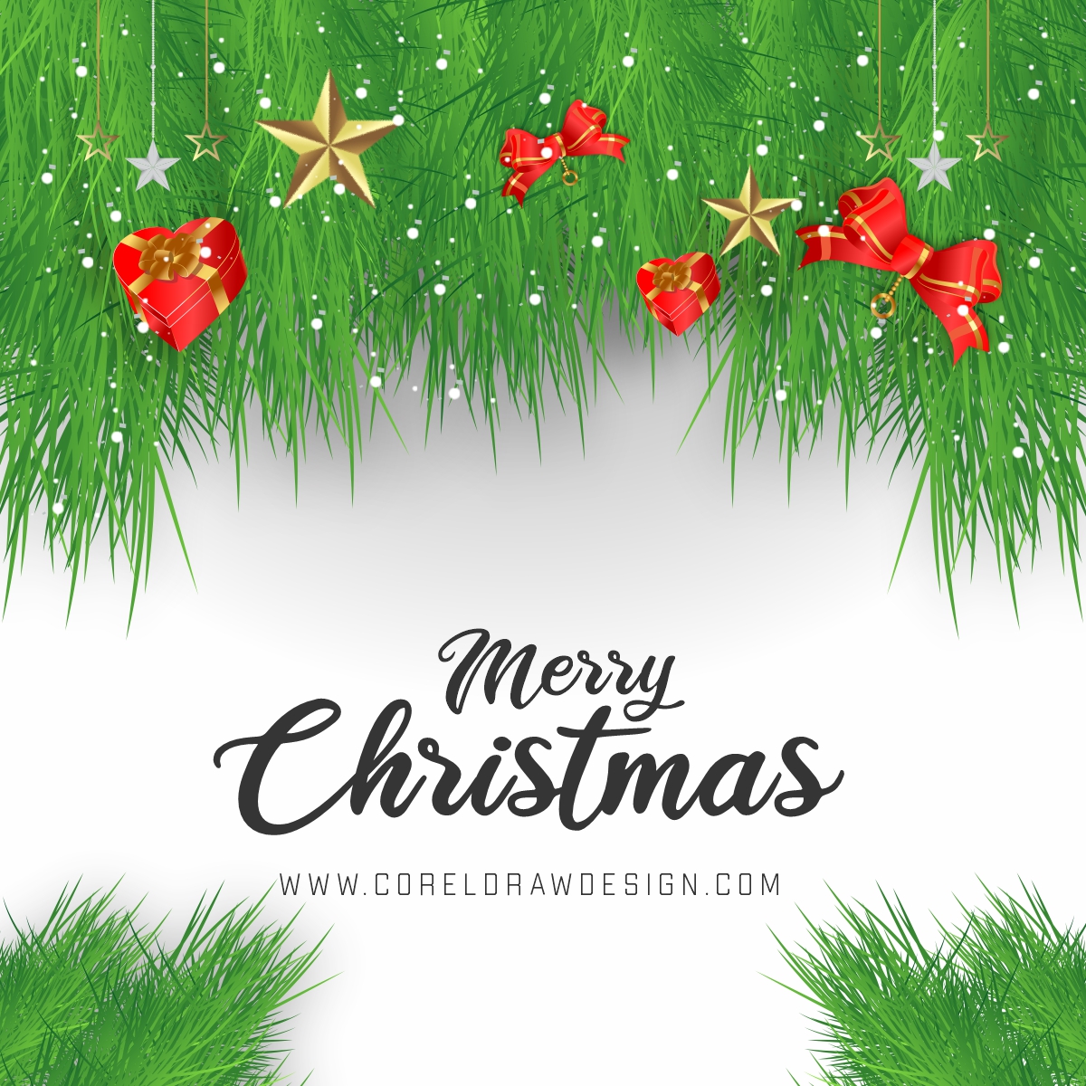 Download Beautiful Christmas Card With Cute Elements Free Vector ...