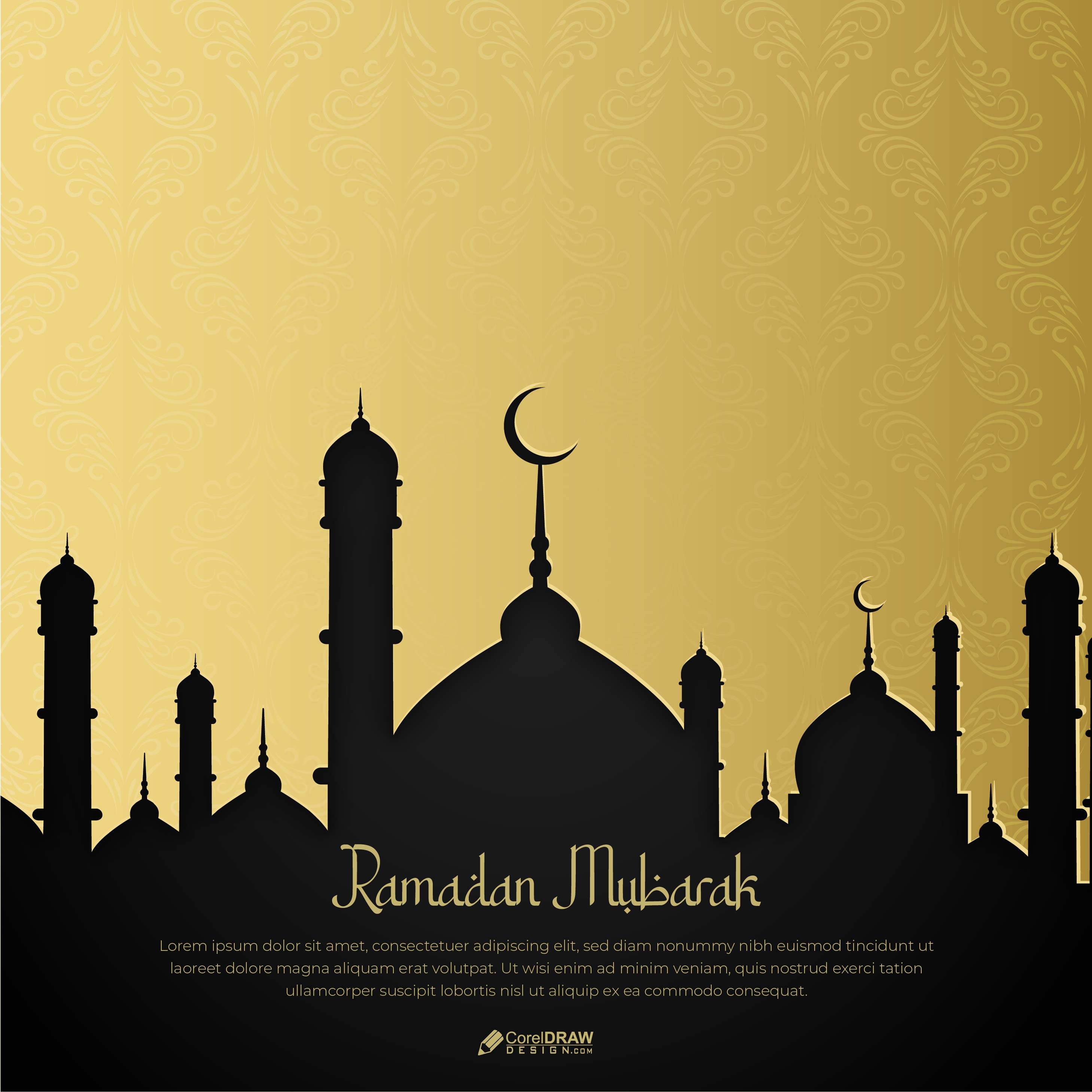 Download Beautiful Islamic Ramadan Mubarak Vector Background | CorelDraw  Design (Download Free CDR, Vector, Stock Images, Tutorials, Tips & Tricks)