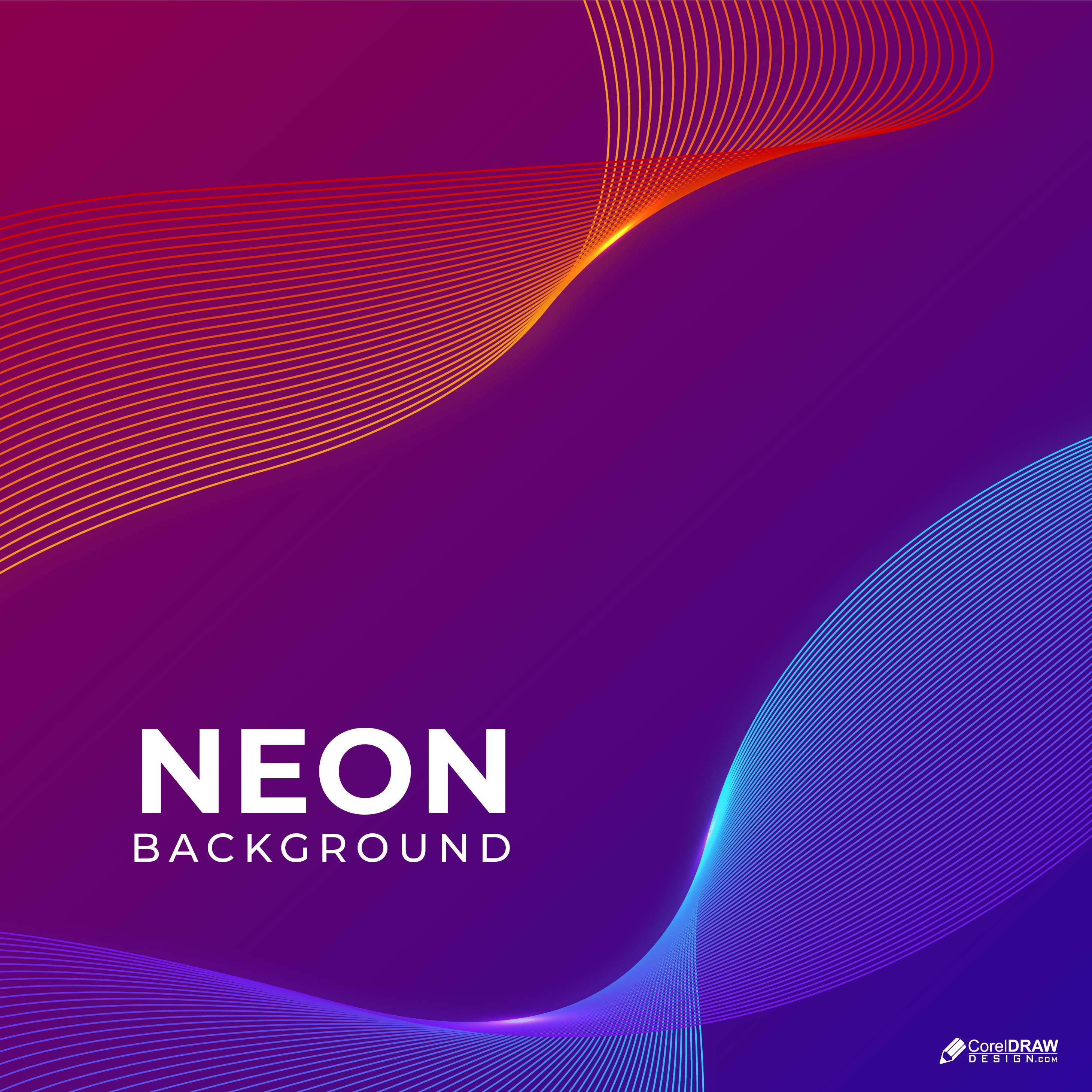 Download Beautiful Neon Abstract Spiral Blend Background