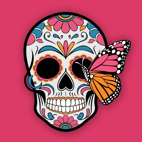 Beautiful Skull Vector illustration Free CDR Download For free