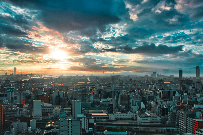 Beautiful Sunset New York City 4K Stock Photography