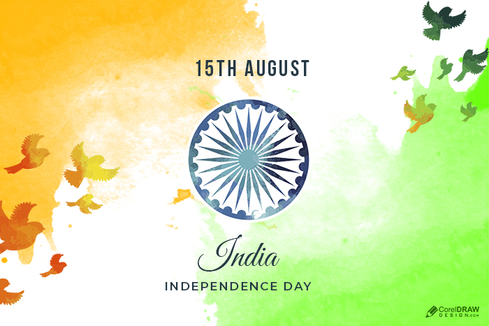 Beautiful tricolor indian flag independence day free psd