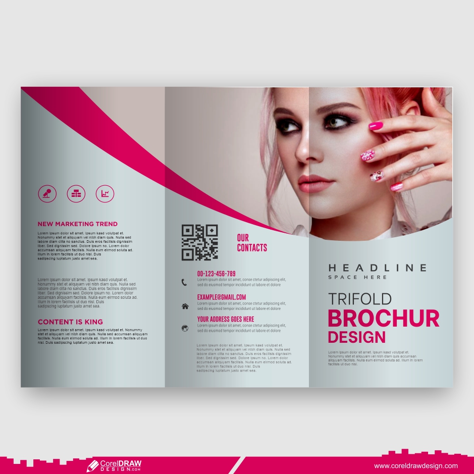 beauty makeup brochure business design CDR free