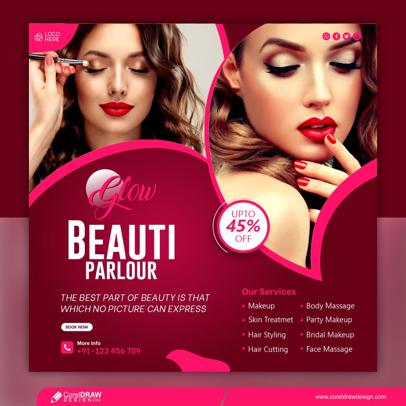 Download Beauty Parlour Banner Template Free Vector Design CorelDraw 