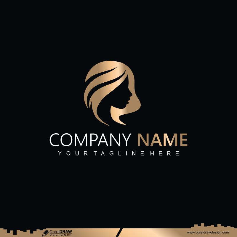 Beauty Salon Golden customizable logo design