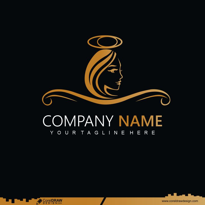 Beauty Salon Golden customizable logo design templates